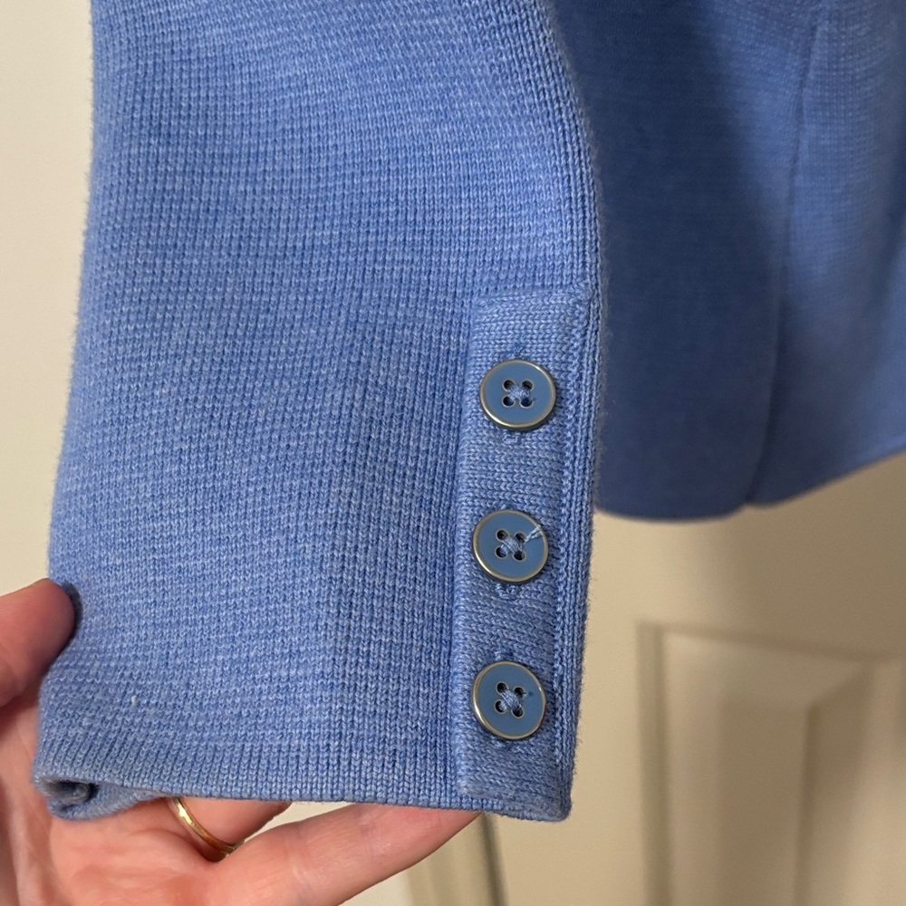 Talbots Periwinkle Knit Single-Button Blazer - Picture 4 of 4